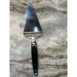 Ecko Stainless Steel Pie Server with Black Handle 10" vtg Cake Server Utensil
